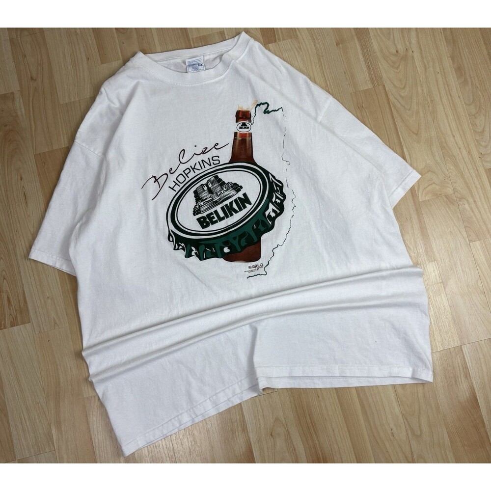 Vintage Y2K Belken Hopkins Graphic T-Shirt / White / Promo / Size XL